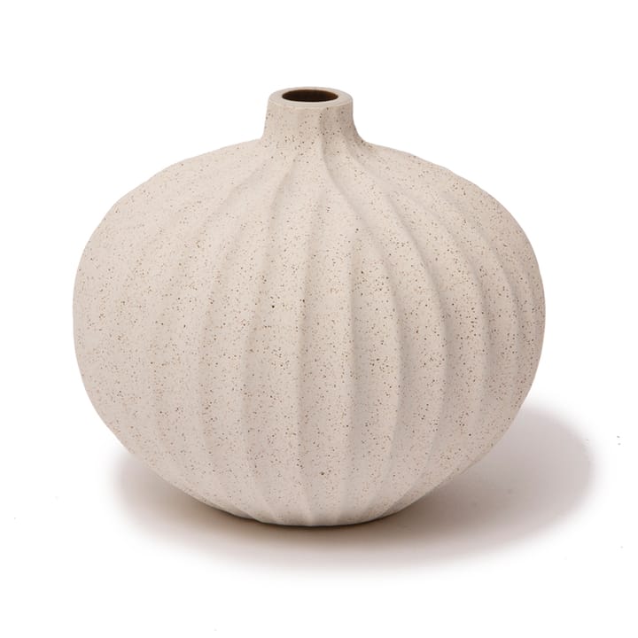 Bari Vase - Sand white light deep line, S - Lindform