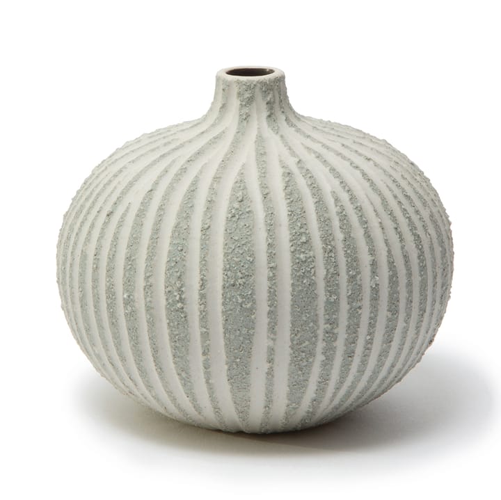 Bari Vase - Stonestripe light grey rough, M - Lindform