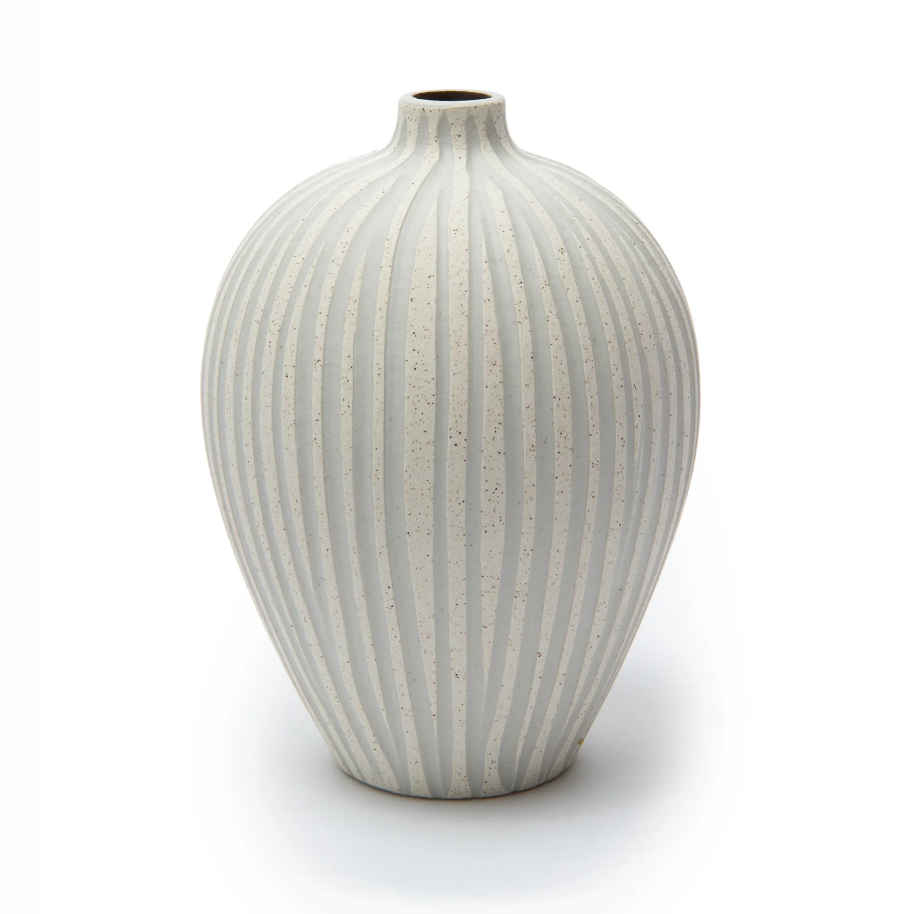 Ebba Vase medium, Sand white stone stripe Lindform