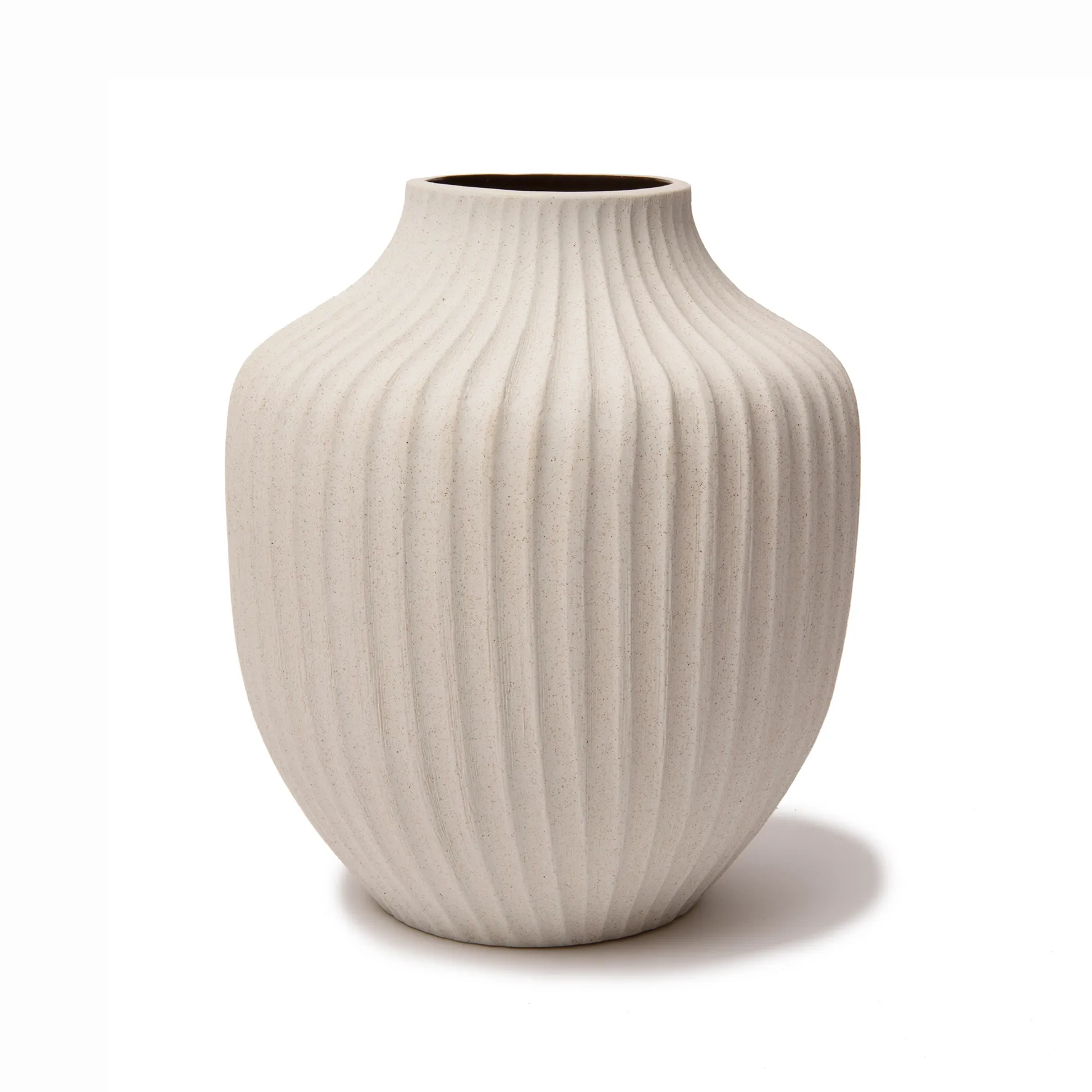 Kyoto Vase, Sand white light deep line Lindform