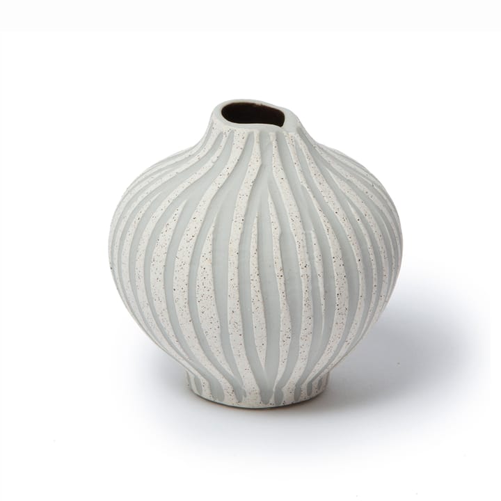 Line Vase - Sand white stone stripe, small - Lindform