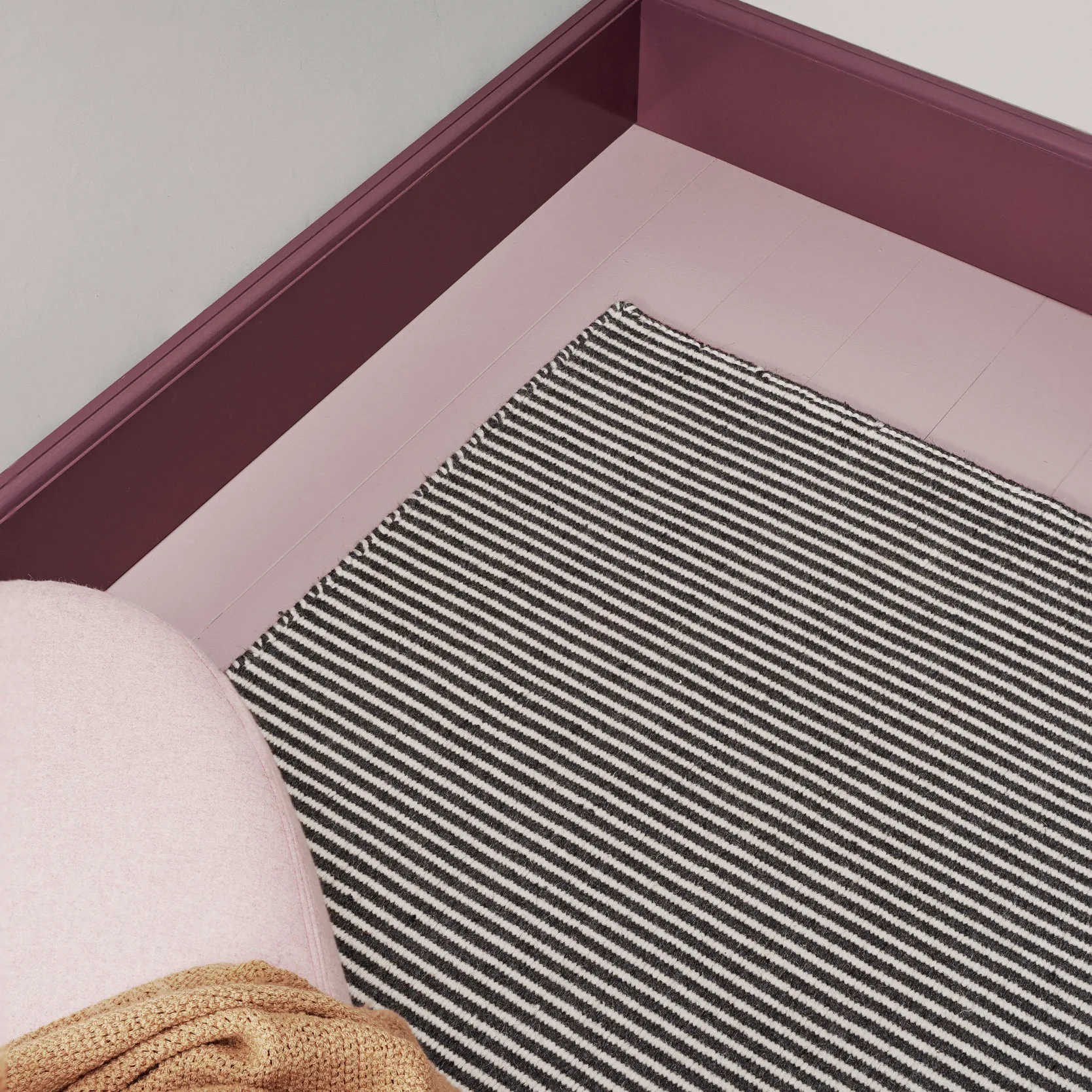 Ajo Baumwollteppich 140 x 200cm, Grey Linie Design