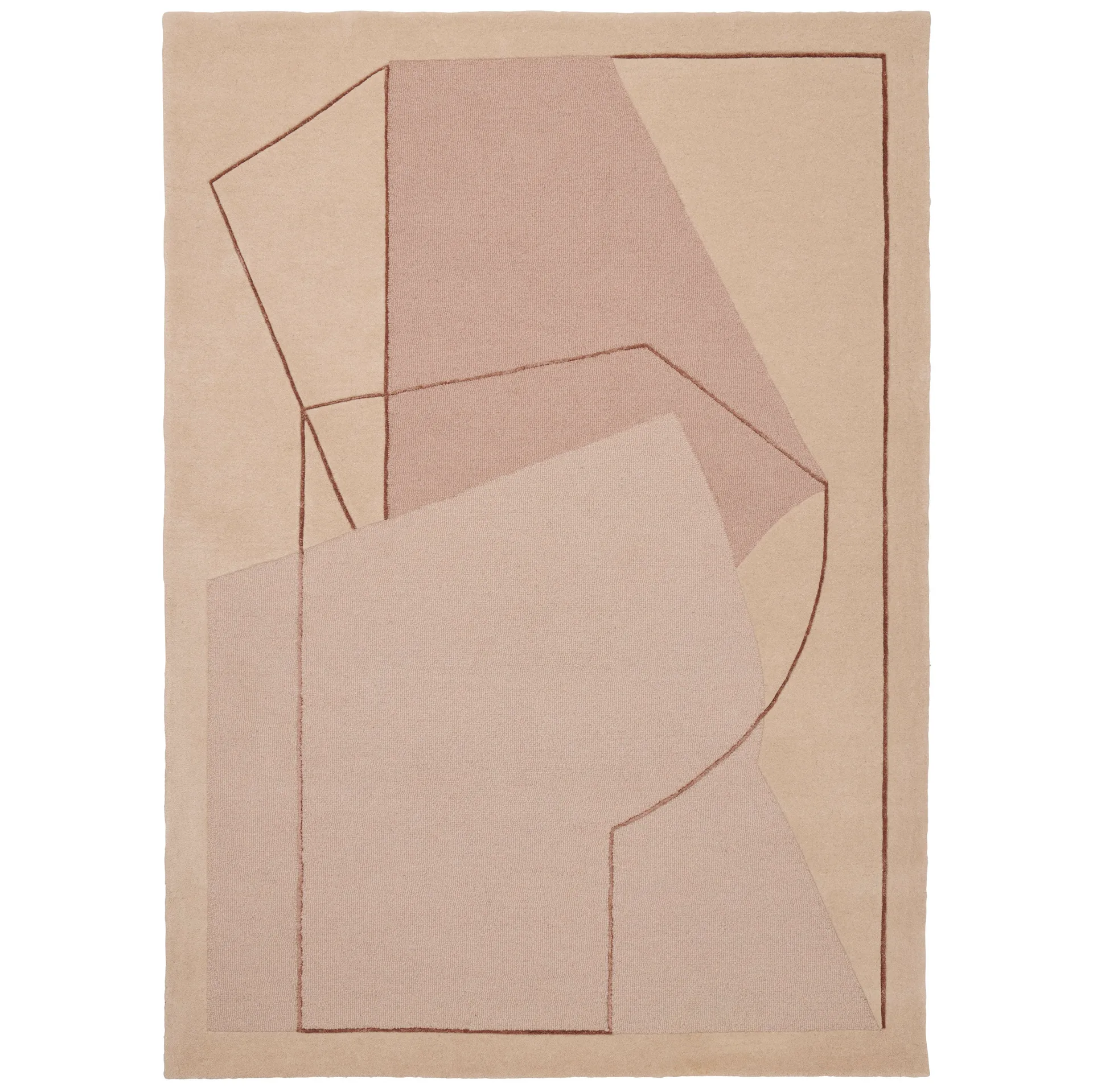 Furbo Teppich 140 x 200cm, Rose Linie Design