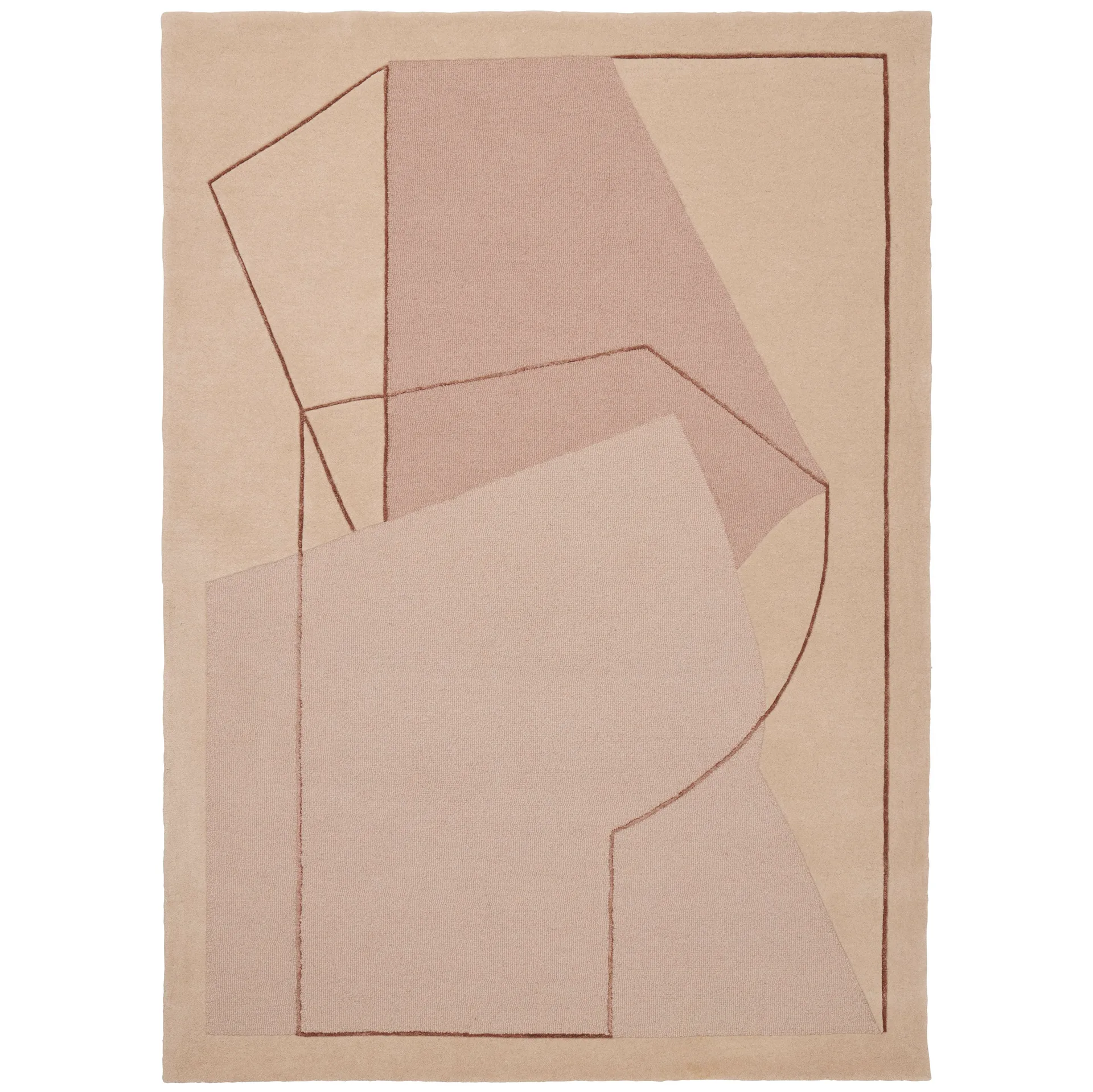 Furbo Teppich 170 x 240cm, Rose Linie Design