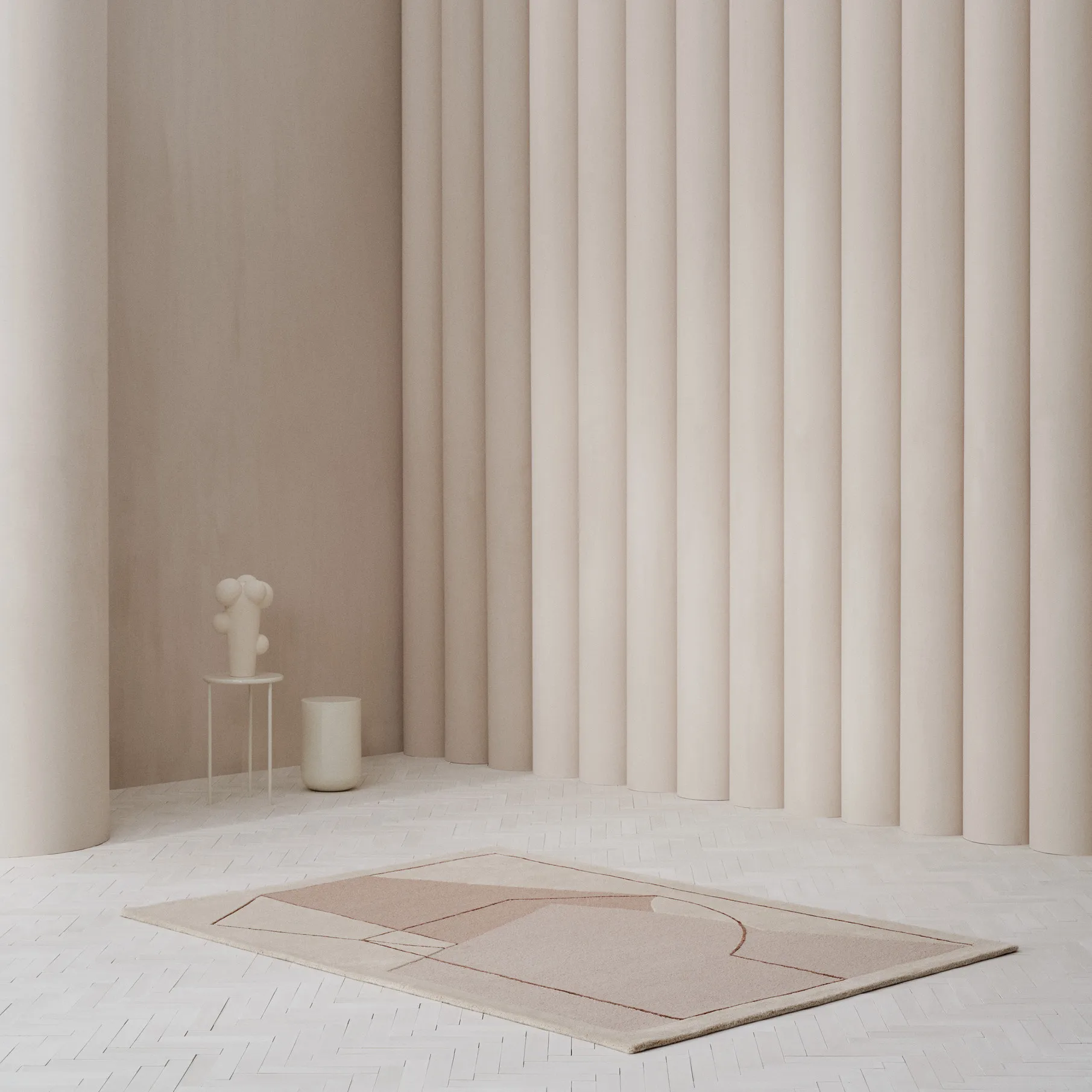 Furbo Teppich 170 x 240cm, Rose Linie Design