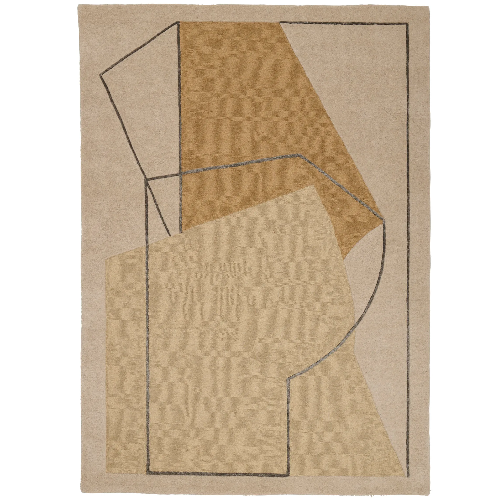 Furbo Teppich 200 x 300cm, Yellow Linie Design