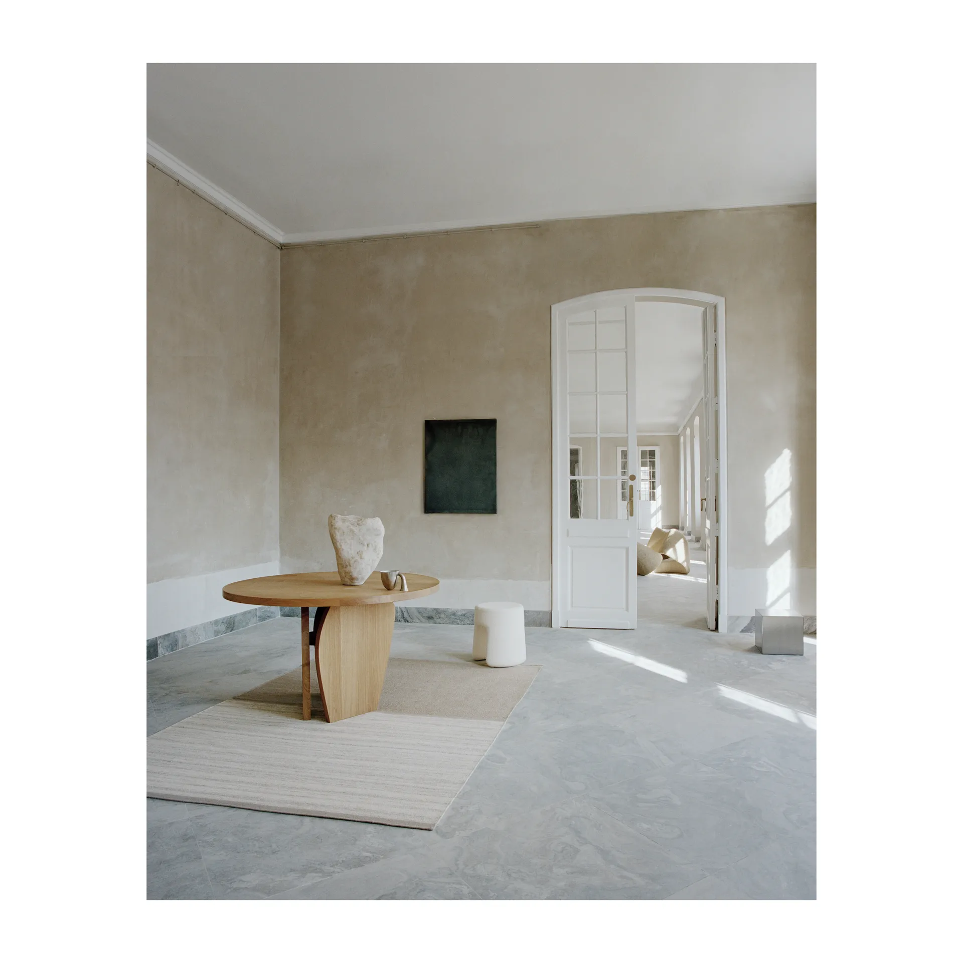 Future Seeds Teppich 170 x 240cm, Beige Linie Design