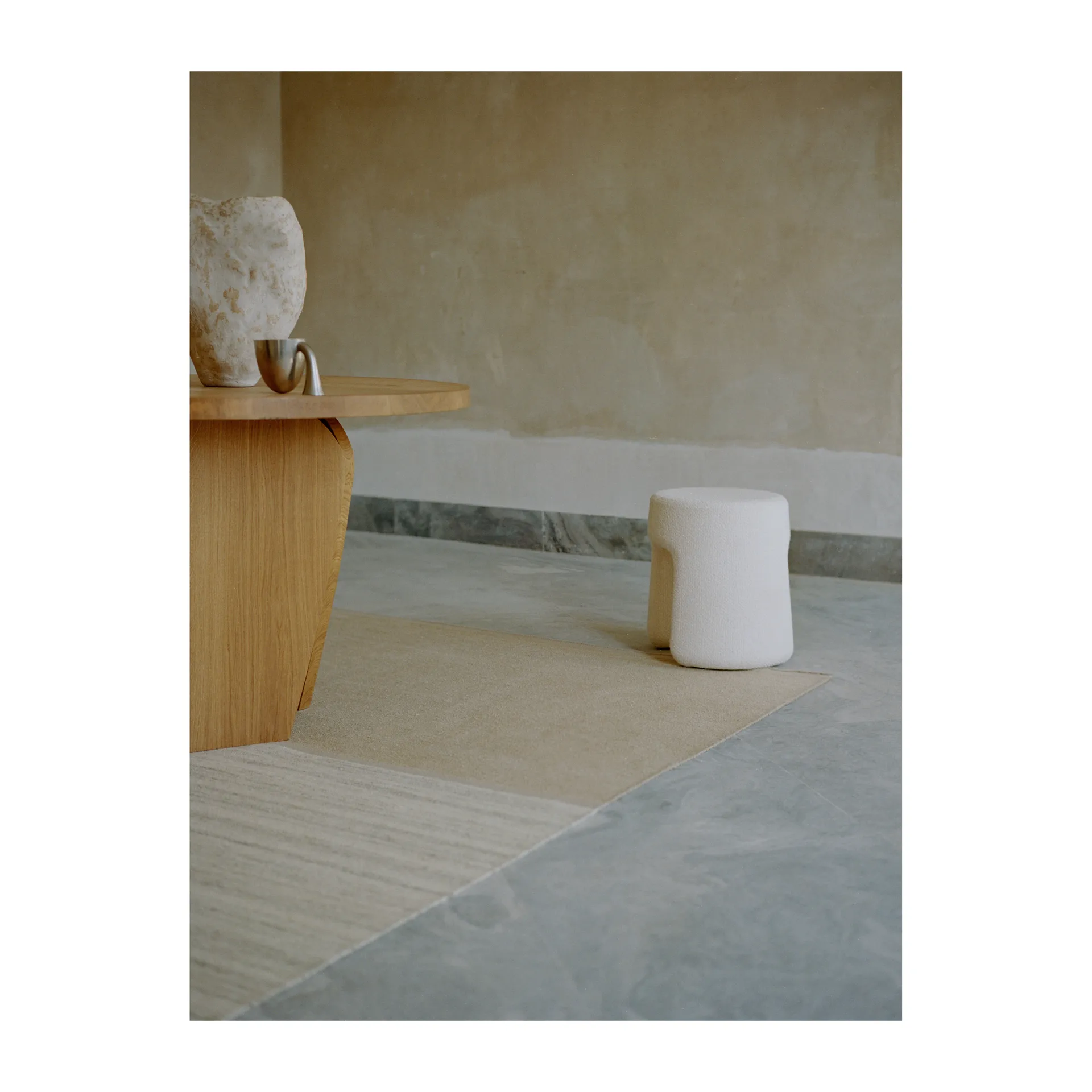 Future Seeds Teppich 170 x 240cm, Beige Linie Design