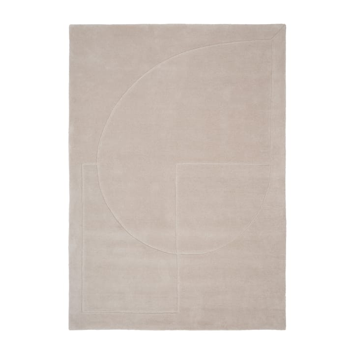 Lineal Poem Wollteppich - Beige, 140 x 200cm - Linie Design