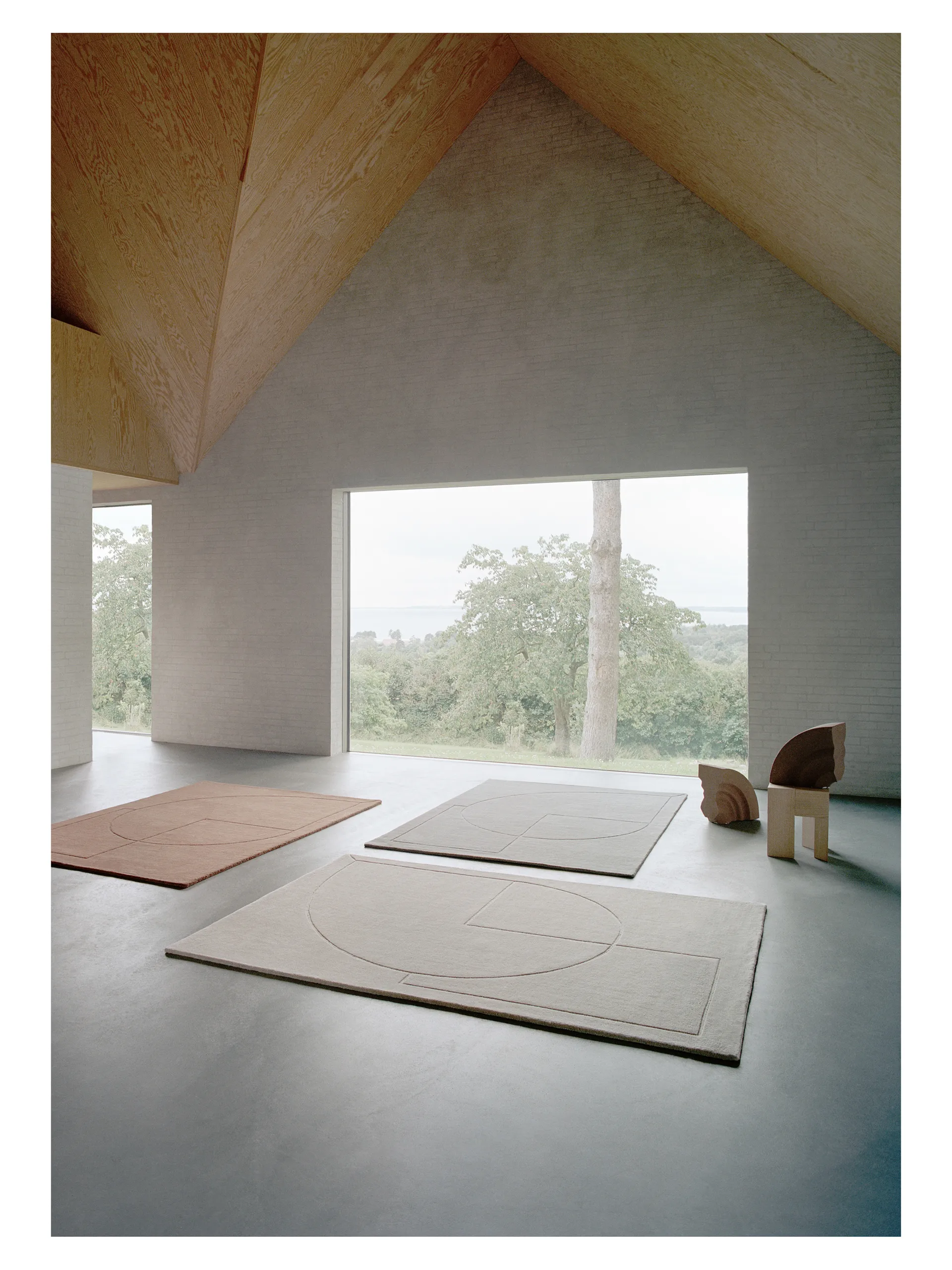 Lineal Poem Wollteppich, Beige, 170 x 240cm Linie Design