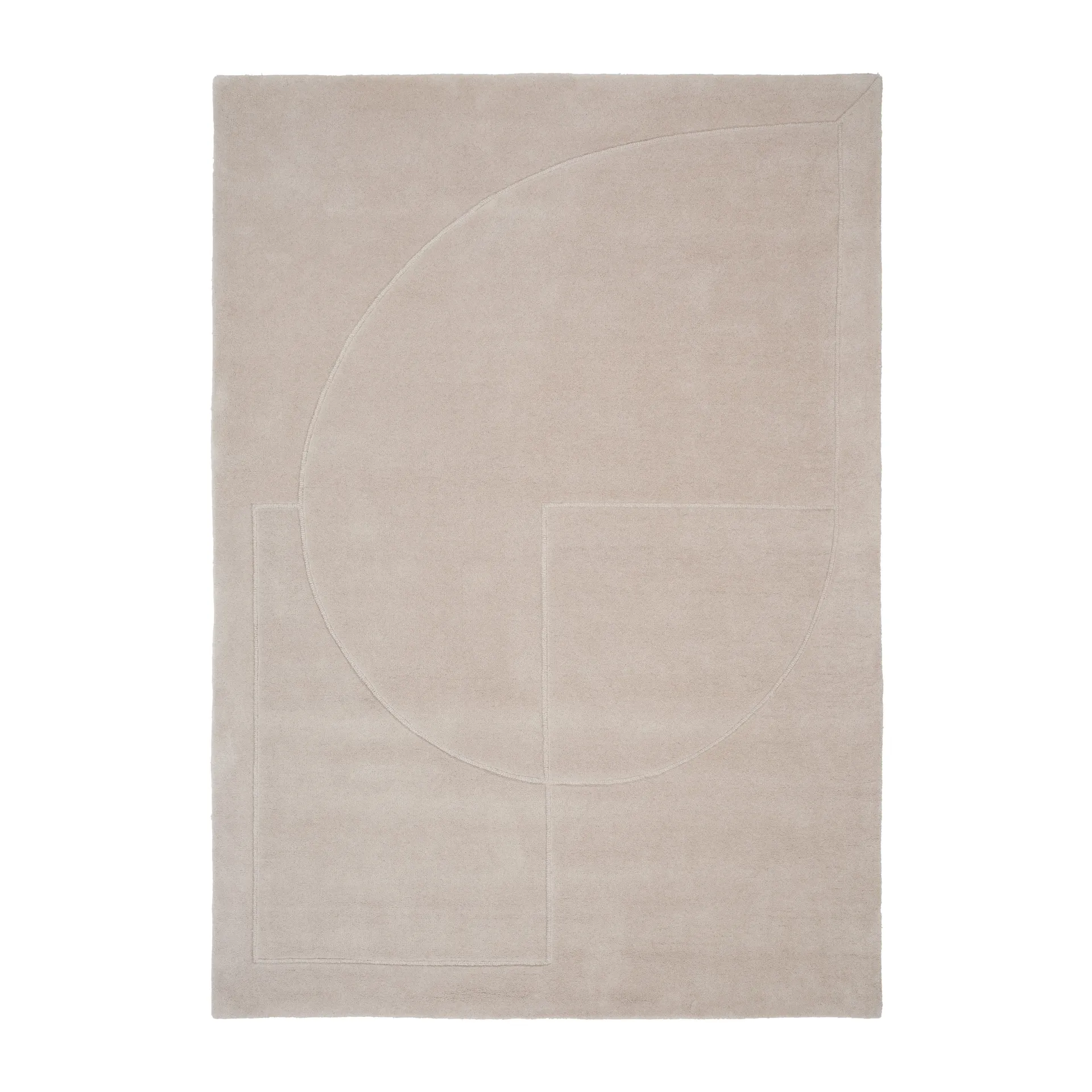 Lineal Poem Wollteppich, Beige, 250 x 350cm Linie Design