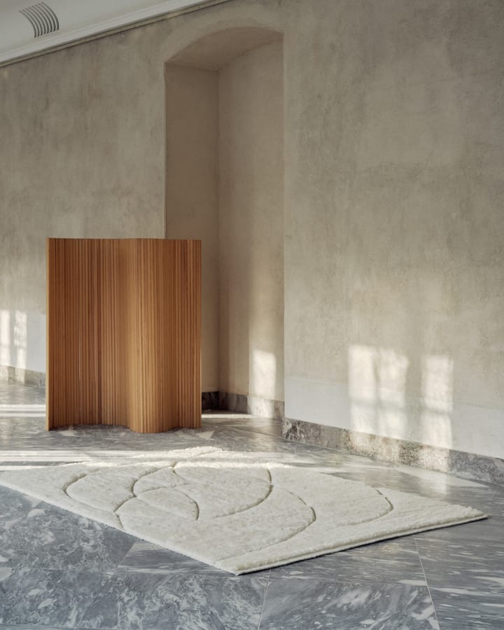 Lineal Sweep Wollteppich, White, 170 x 240cm Linie Design