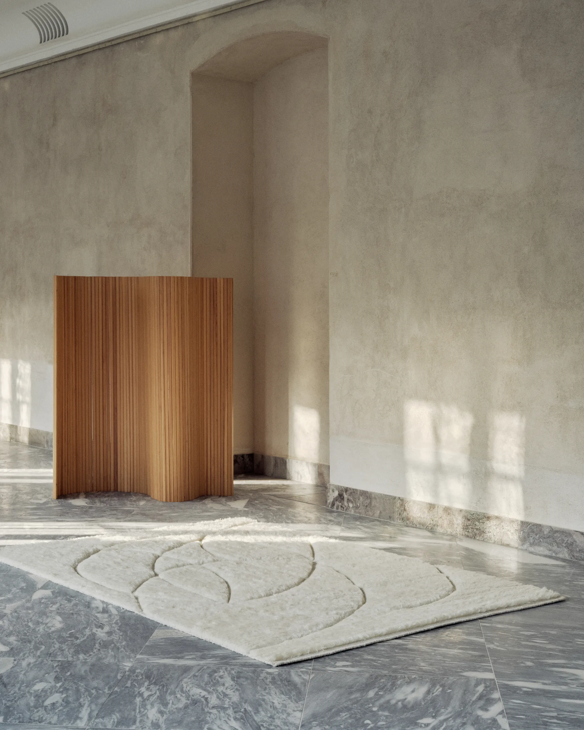 Lineal Sweep Wollteppich, White, 200 x 300cm Linie Design