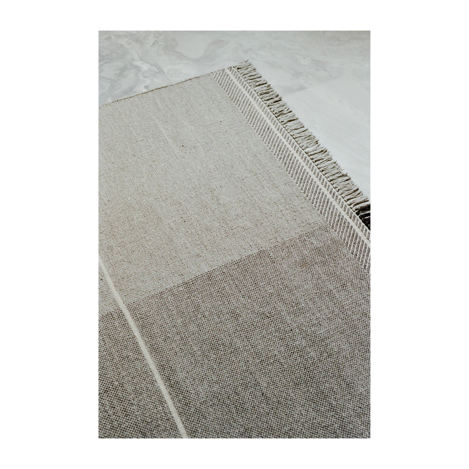 Mindful Soul Wollteppich 250 x 350cm, Stone-beige Linie Design