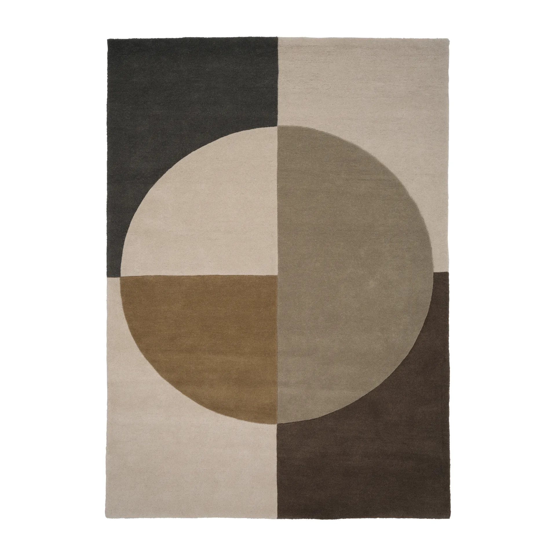 Radiality Wollteppich, Olive, 170 x 240cm Linie Design