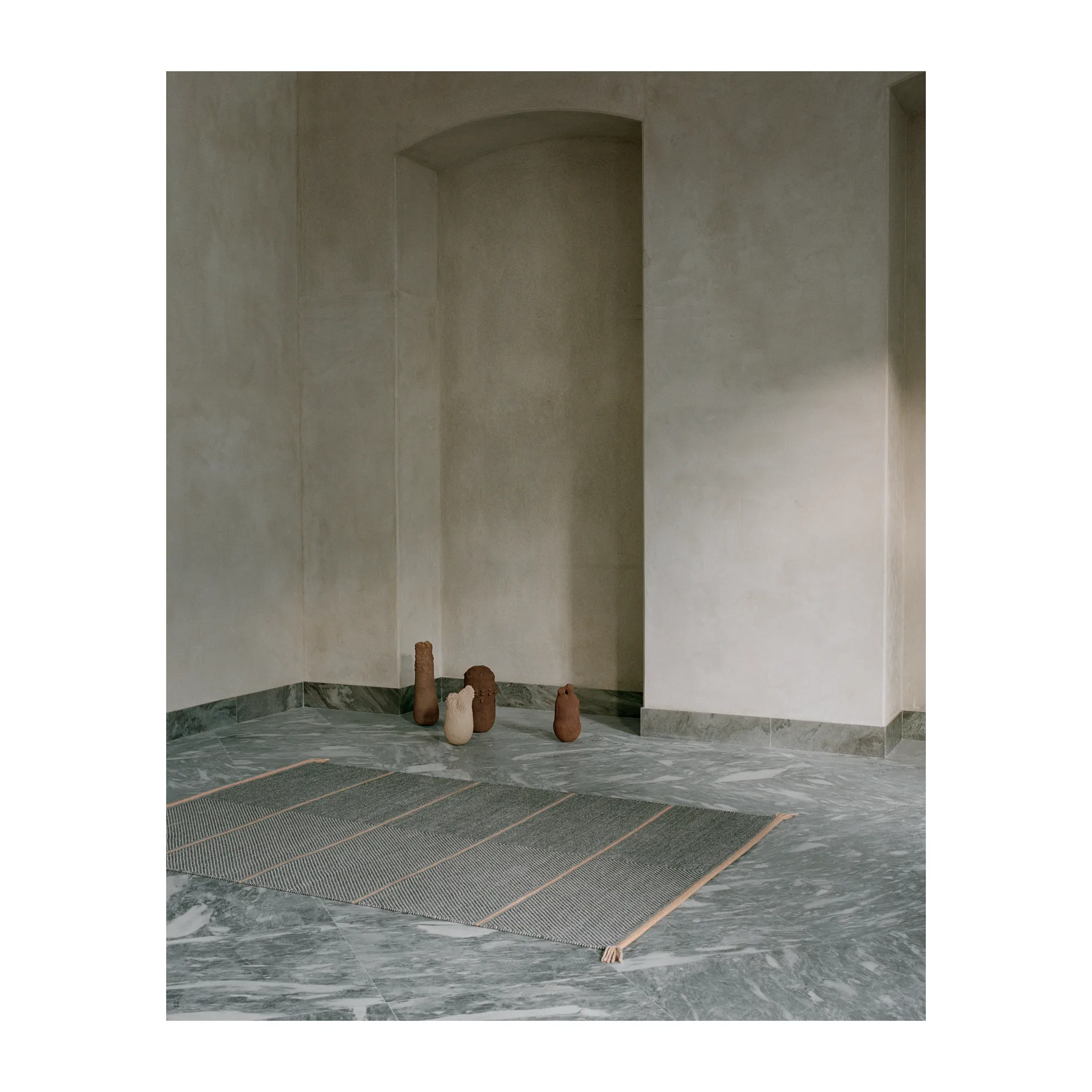 Vision Walk Wollteppich 140 x 200cm, Grey-rose Linie Design