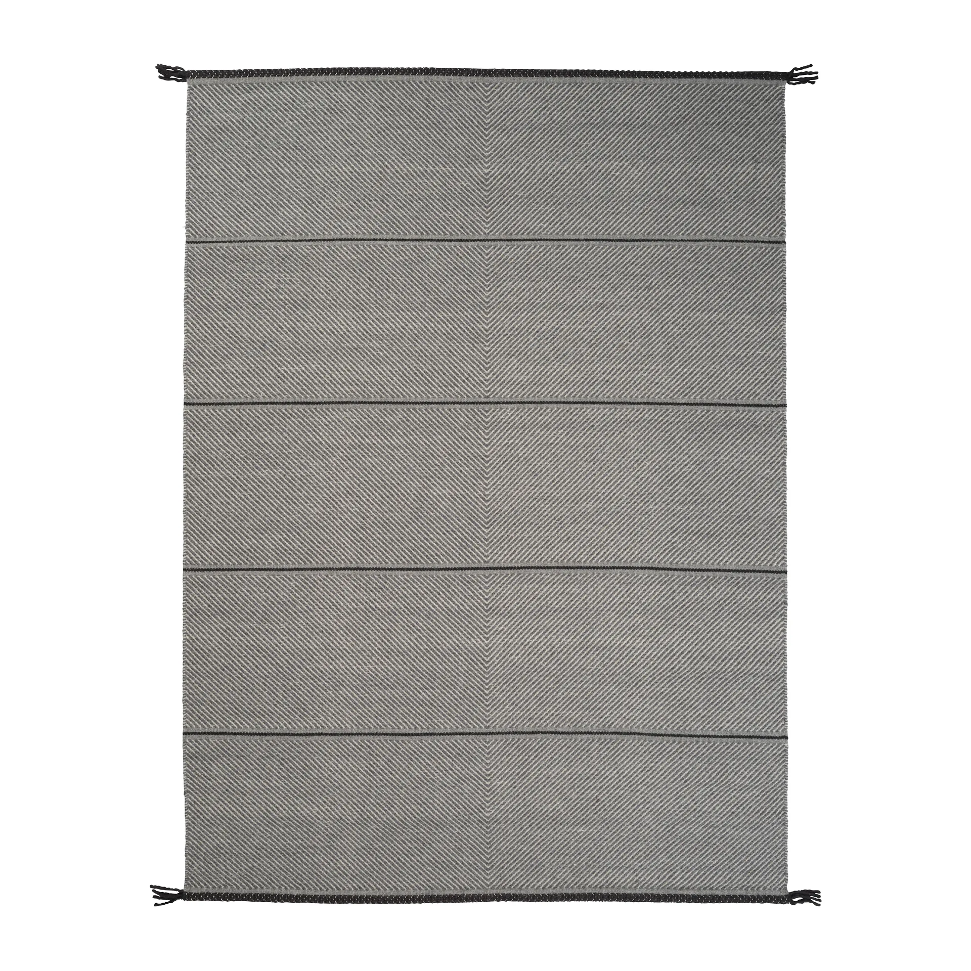 Vision Walk Wollteppich 170 x 240cm, Stone-grey Linie Design