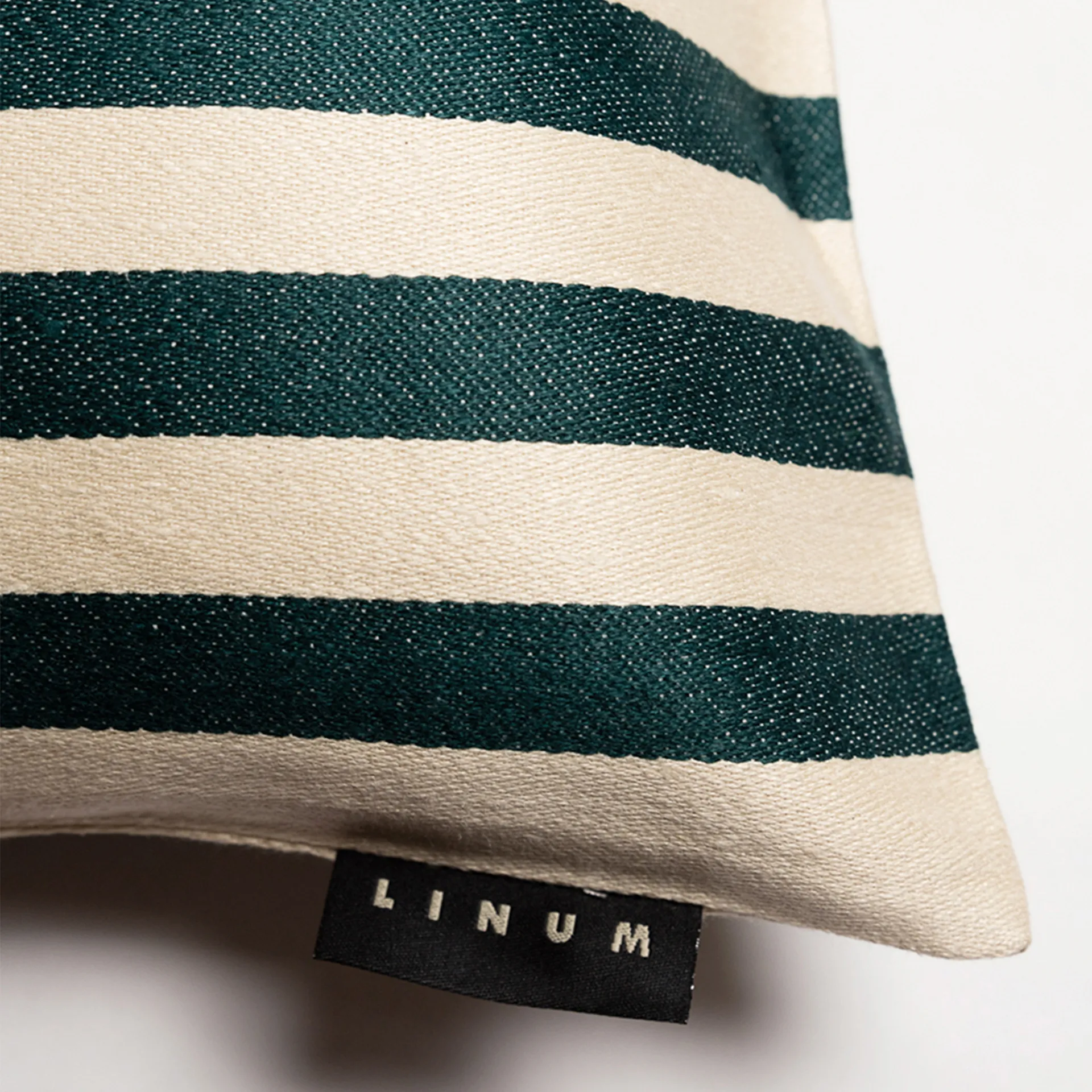 Amalfi Kissenbezug 35 x 50cm, Tiefes Smaragdgrün Linum