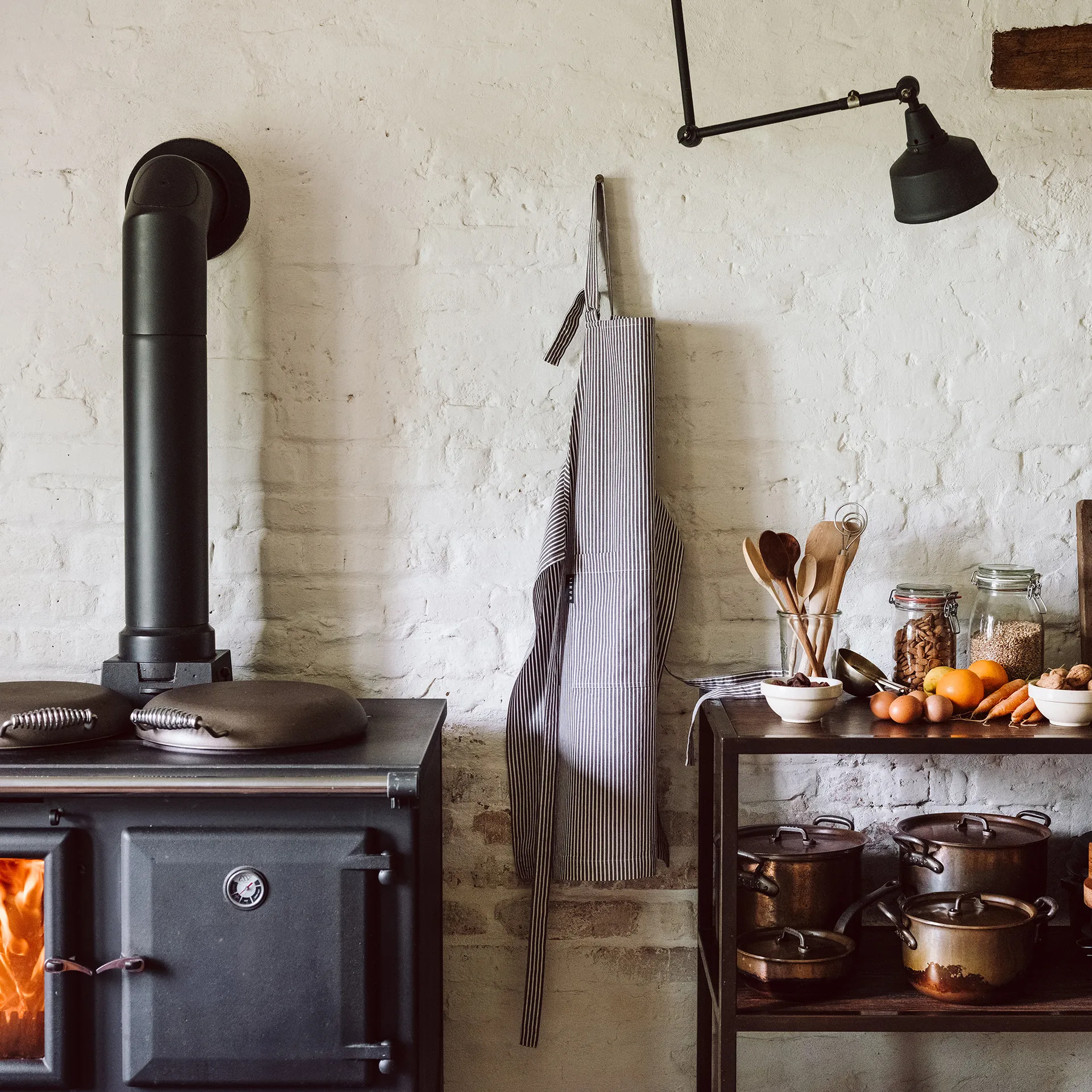 Emma Schürze, Granitgrau Linum