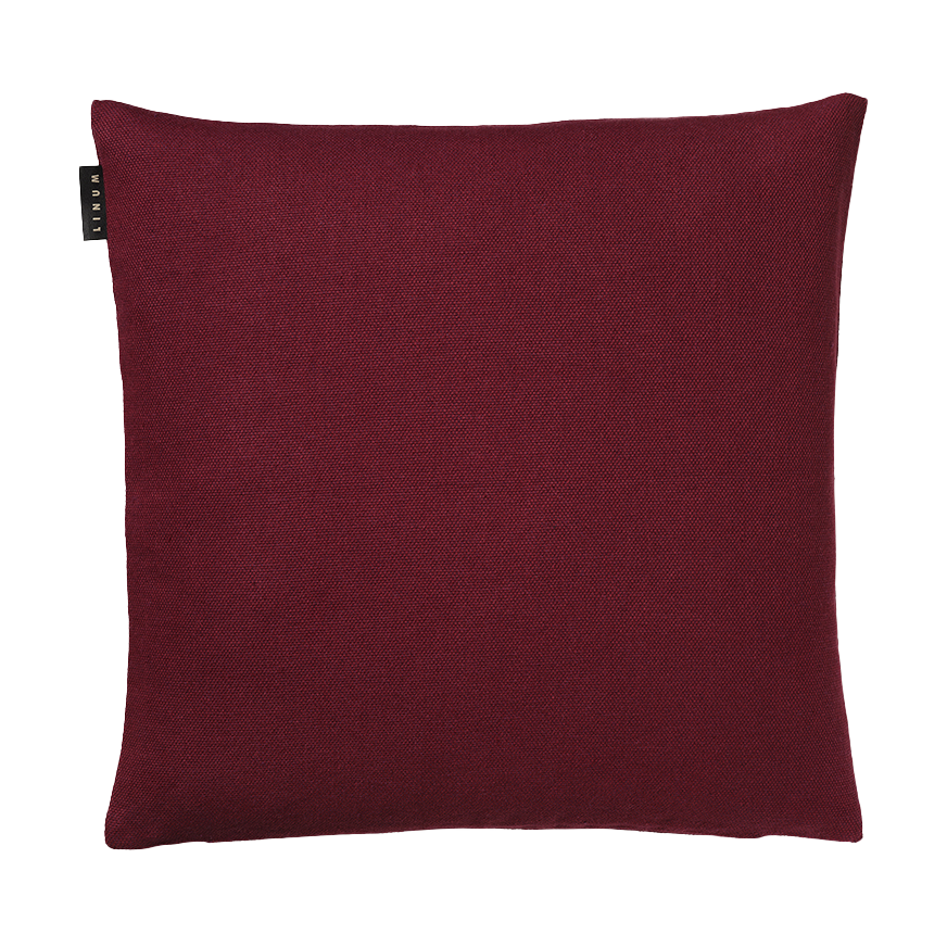 Linum Pepper Kissenbezug 40x40 cm Burgunderrot | Skandinavisches Design | Bezüge für Zierkissen | Rot