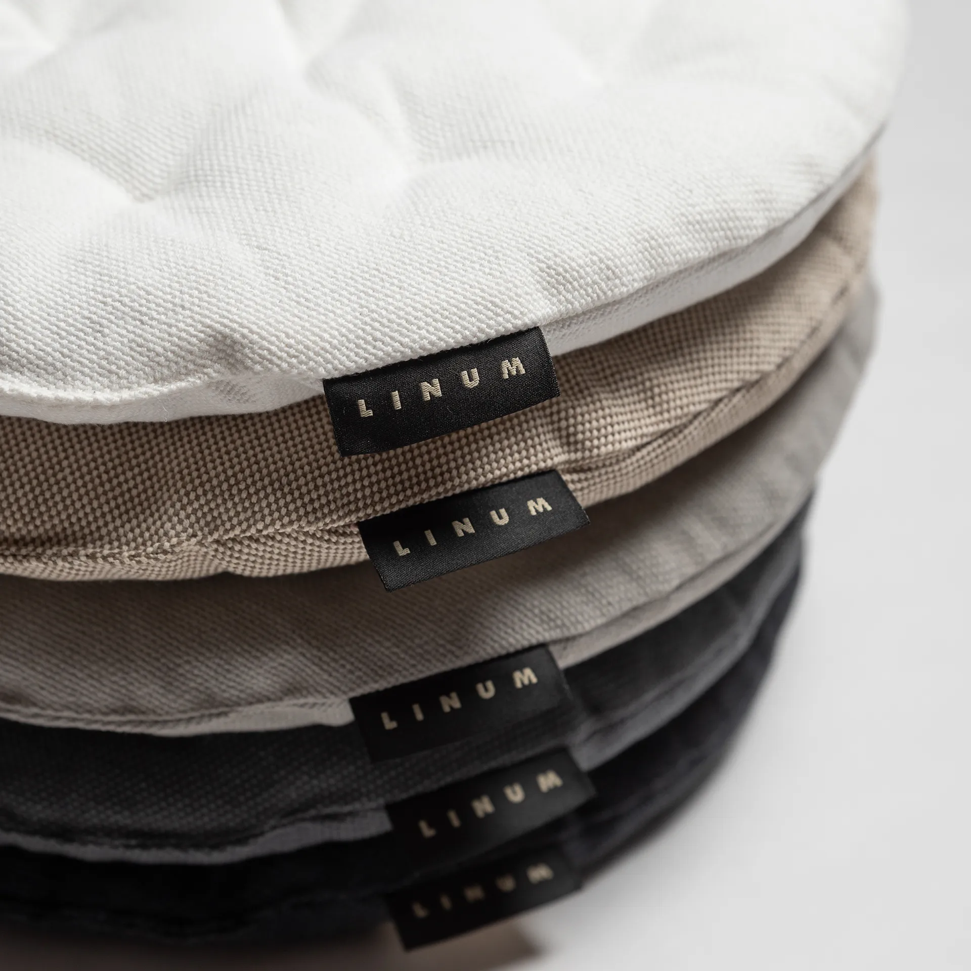 Pepper Stuhlkissen Ø37cm, Bronzebraun Linum