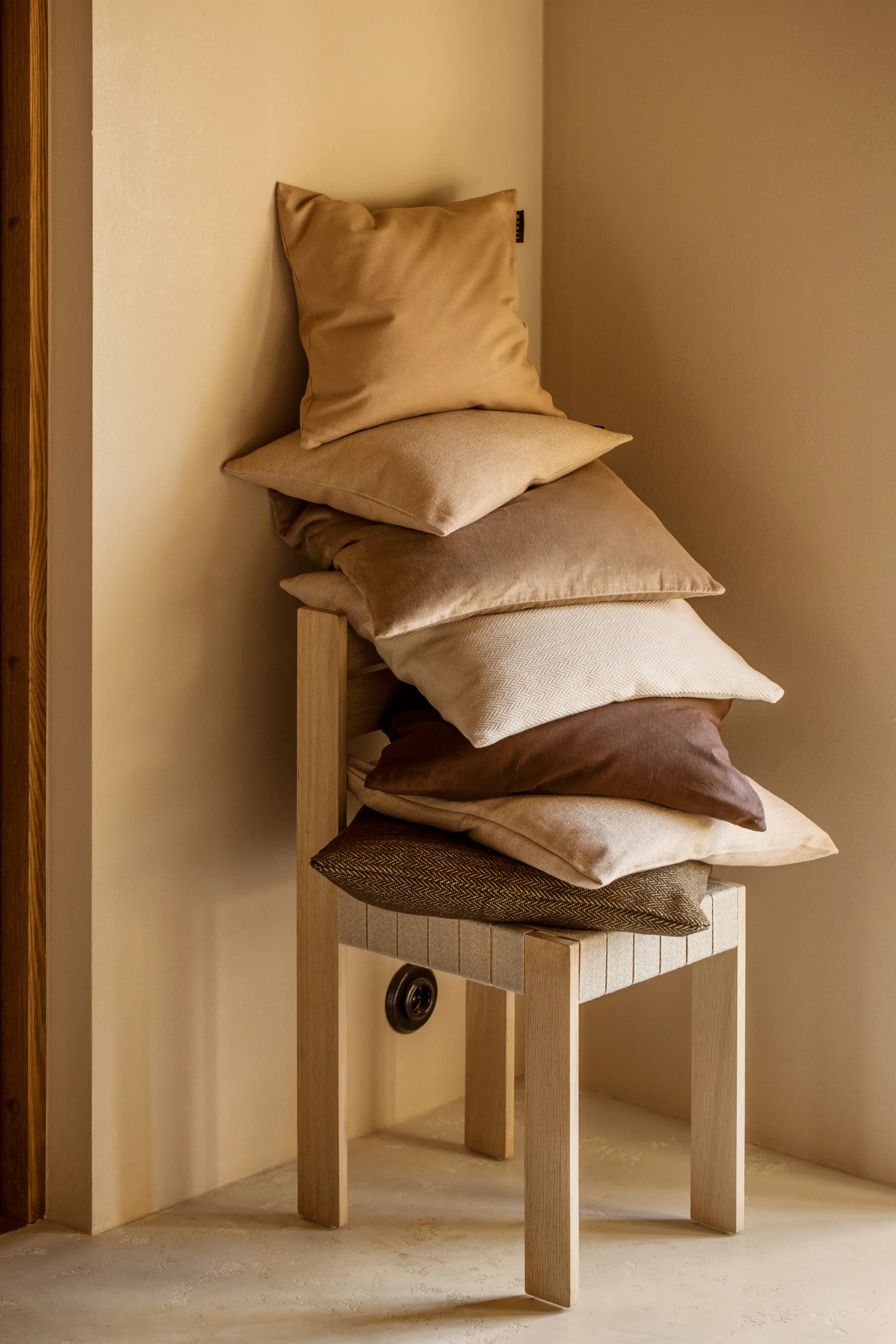 Shepard Kissenbezug 50x50 cm, Blasses Hellgrau Linum