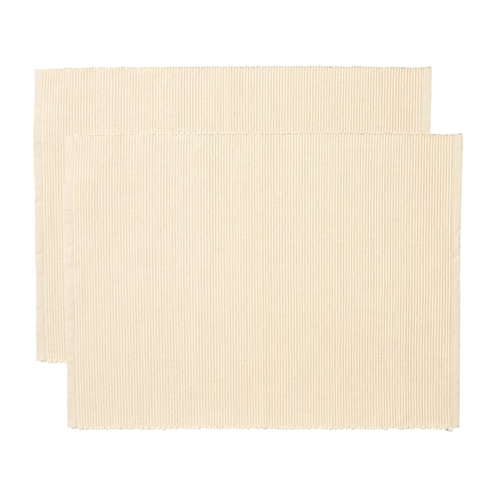 Uni Platzdecke 35 x 46cm 2er Pack - Cremiges Beige - Linum