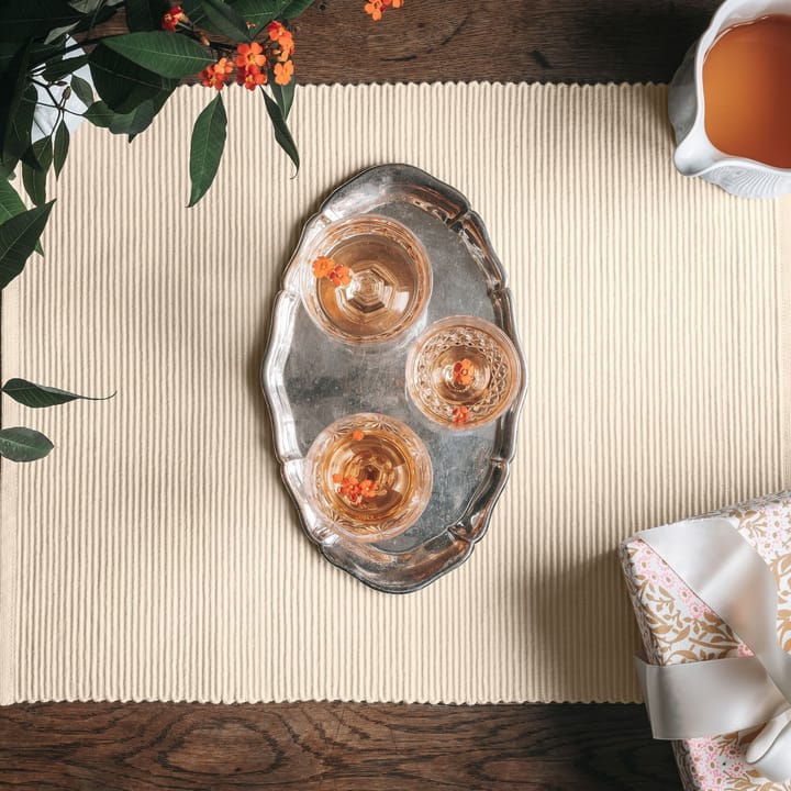 Uni Platzdecke 35 x 46cm 2er Pack, Cremiges Beige Linum