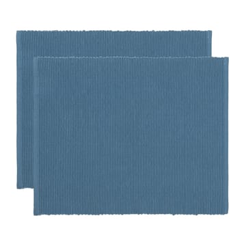 Uni Platzdecke 35 x 46cm 2er Pack - Deep sea blue - Linum