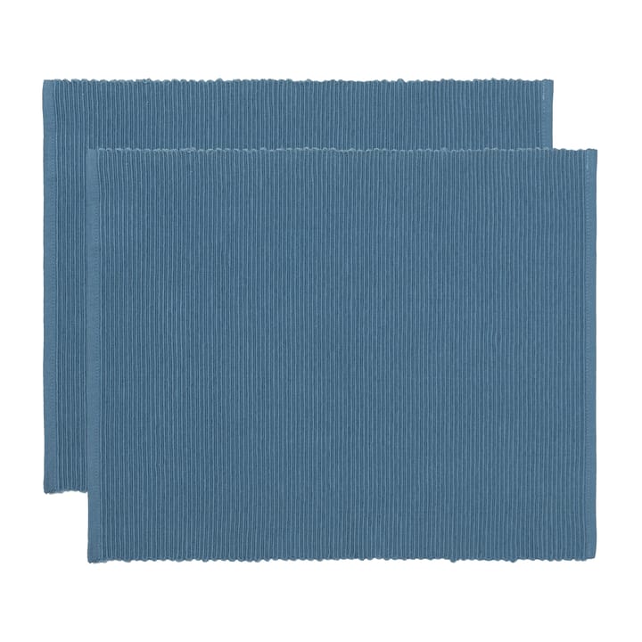 Uni Platzdecke 35 x 46cm 2er Pack - Deep sea blue - Linum