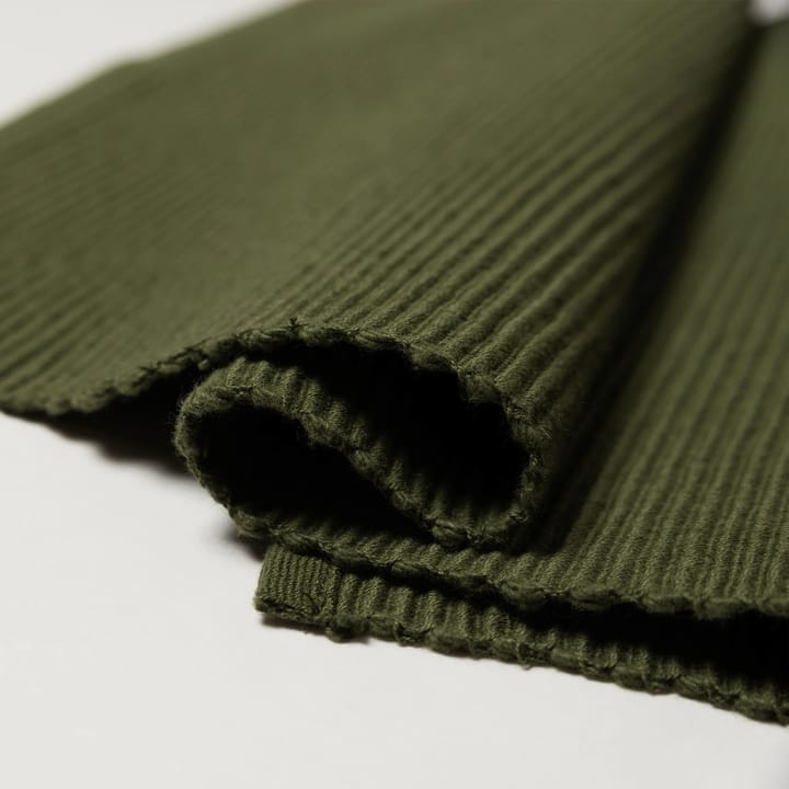 Uni Platzdecke 35 x 46cm 2er Pack, Dunkel Olivgrün Linum