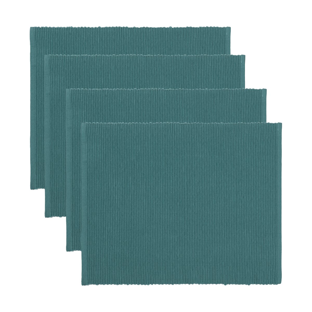 Linum Uni Tischset 35x46 cm 4er-Pack Dunkel Grautürkis
