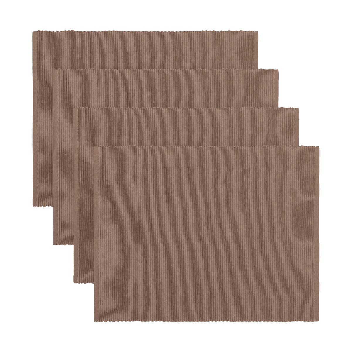 Linum Uni Tischset 35x46 cm 4er-Pack Dunkel Maulwurfbraun