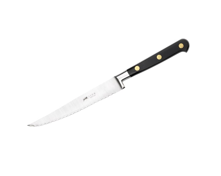 Ideales Steakmesser gezahnt 13 cm - Stahl-schwarz - Lion Sabatier