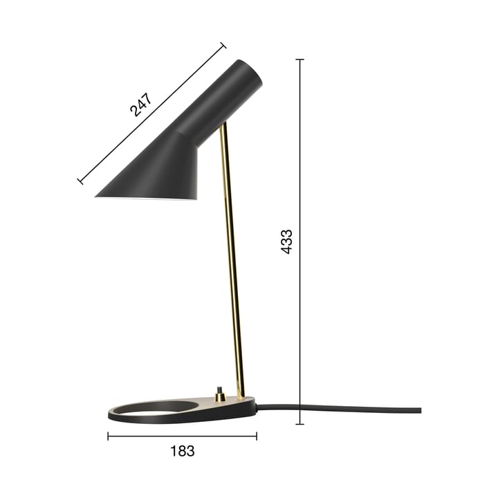 AJ MINI Tischleuchte, Brass-black Louis Poulsen