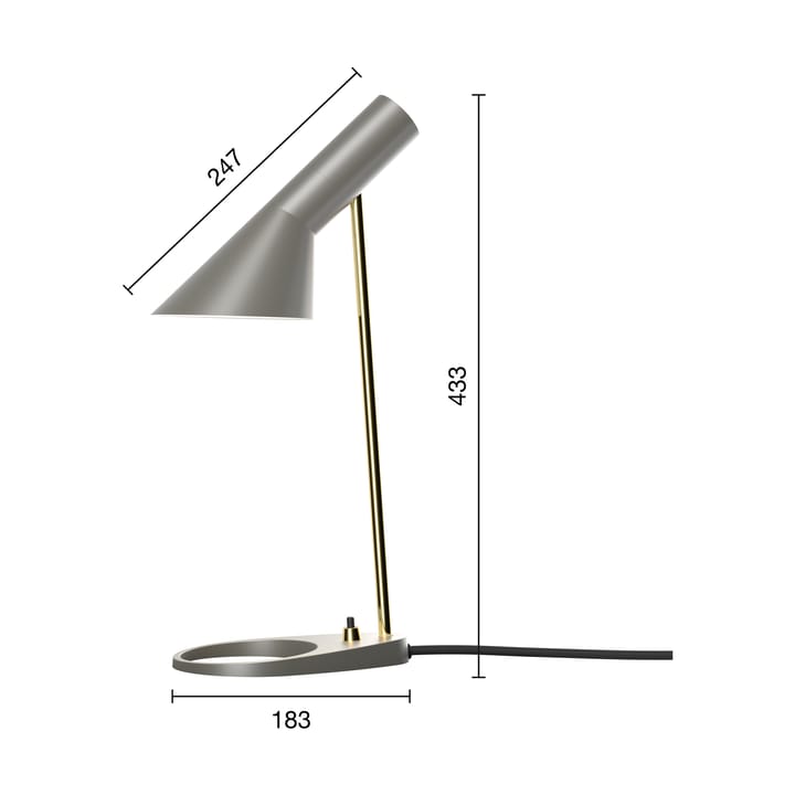AJ MINI Tischleuchte, Brass-warm grey Louis Poulsen