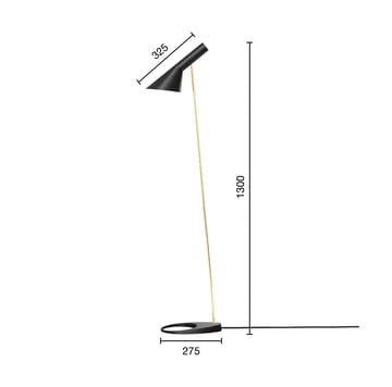 AJ Stehleuchte - Brass-black - Louis Poulsen