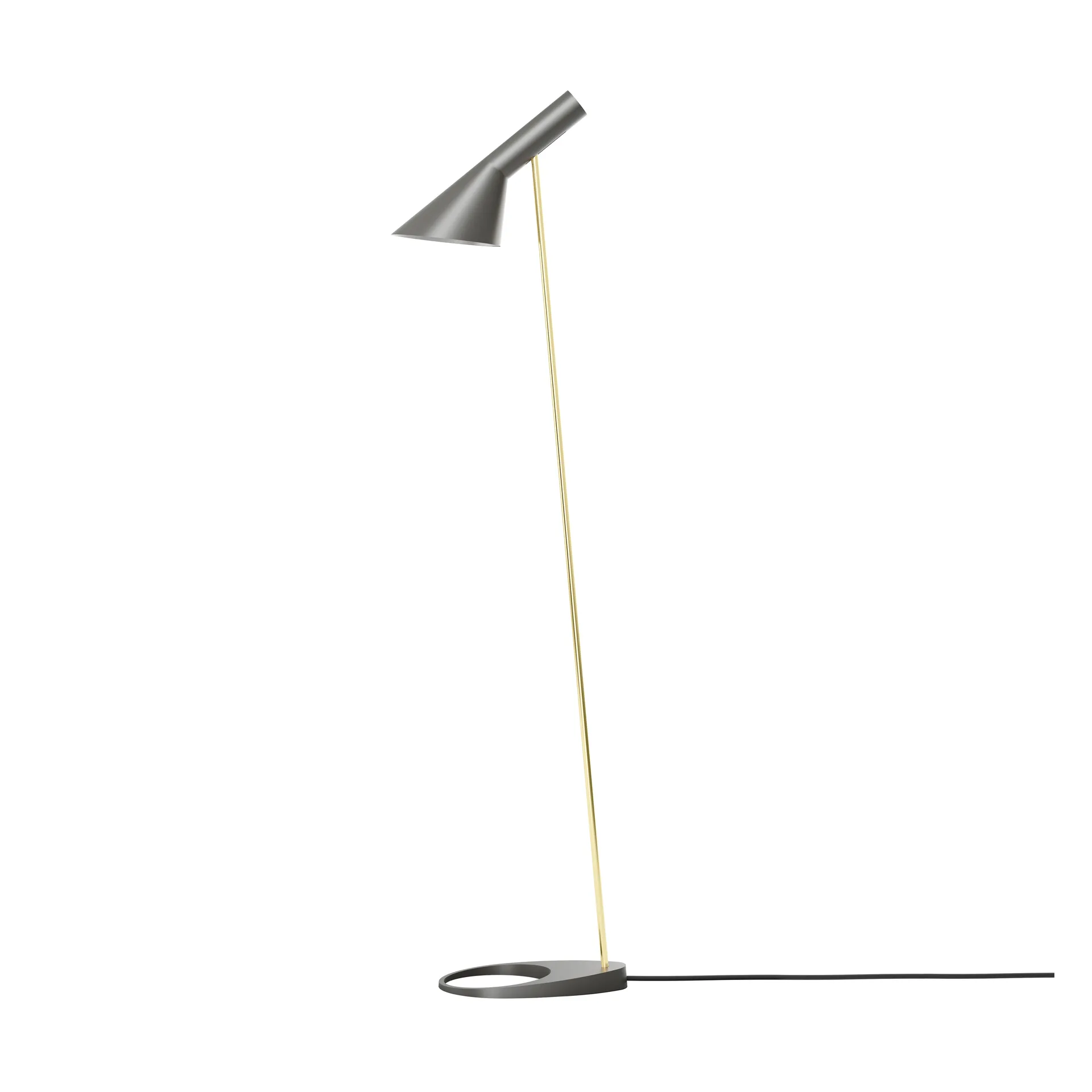AJ Stehleuchte, Brass-warm grey Louis Poulsen