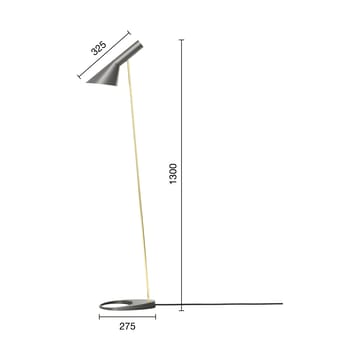 AJ Stehleuchte - Brass-warm grey - Louis Poulsen
