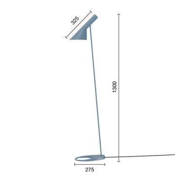 AJ Stehleuchte - Dusty blue - Louis Poulsen