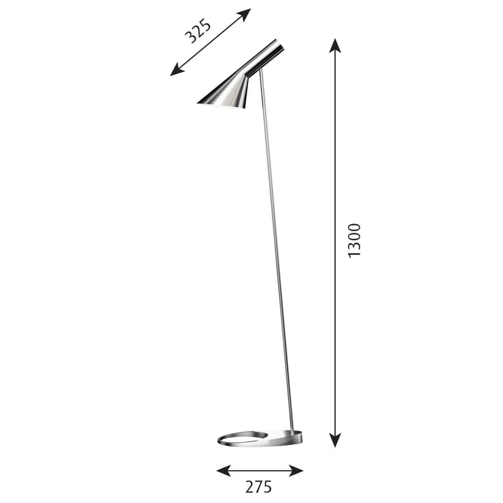 AJ Stehleuchte - Edelstahl poliert - Louis Poulsen
