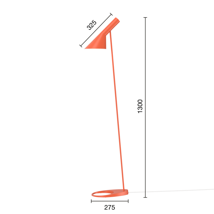 AJ Stehleuchte - Electric orange - Louis Poulsen