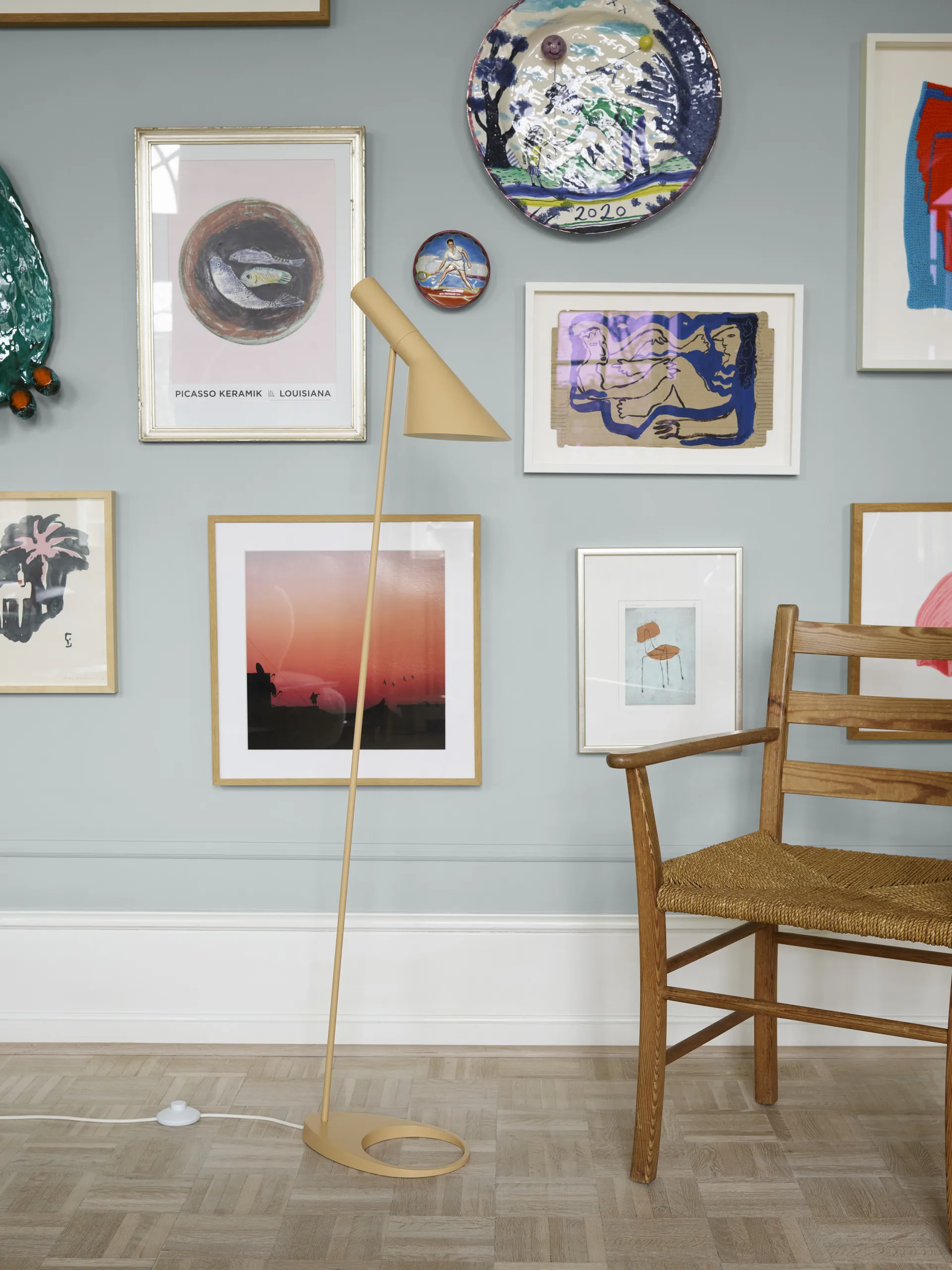 AJ Stehleuchte, Soft lemon Louis Poulsen