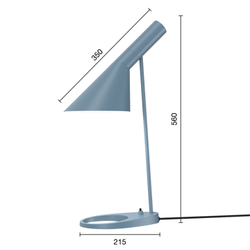 AJ Tischleuchte - Dusty blue - Louis Poulsen