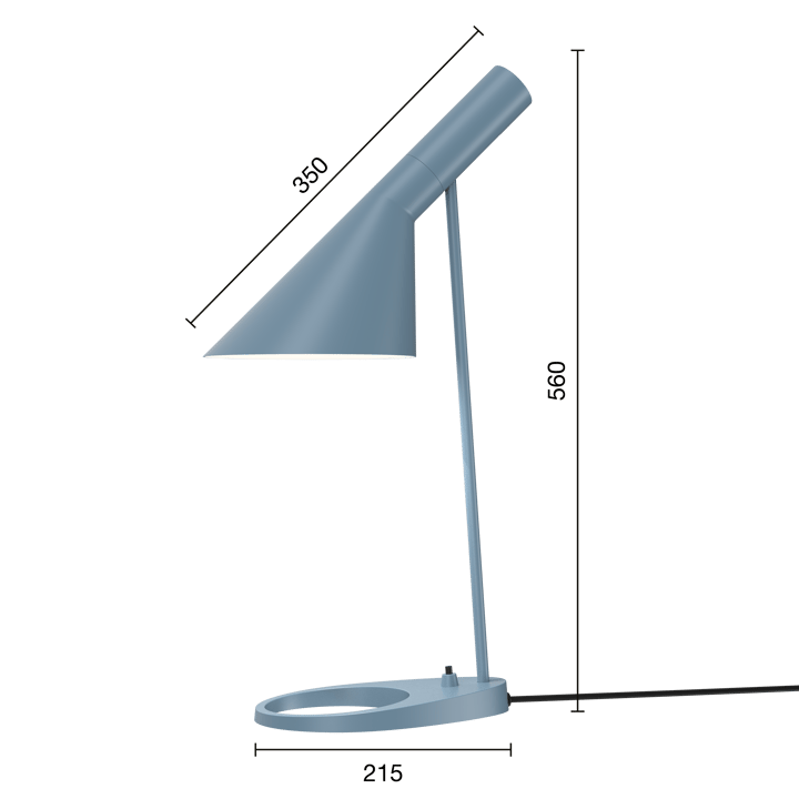 AJ Tischleuchte - Dusty blue - Louis Poulsen