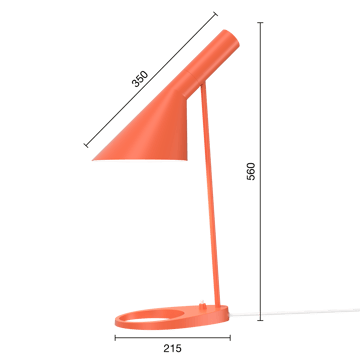 AJ Tischleuchte - Electric orange - Louis Poulsen