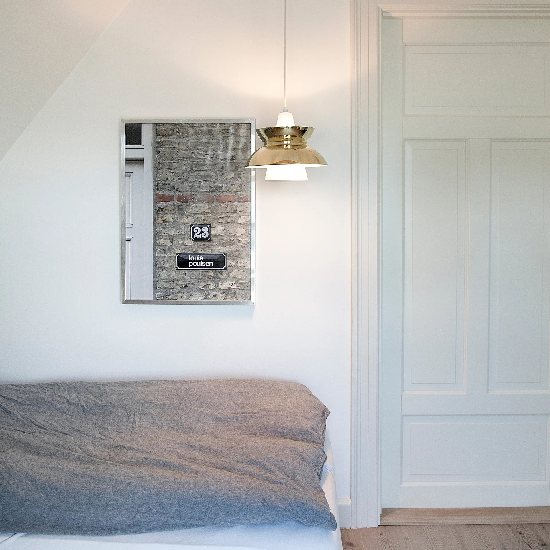 Doo-Wop Pendelleuchte metall, Messing poliert Louis Poulsen