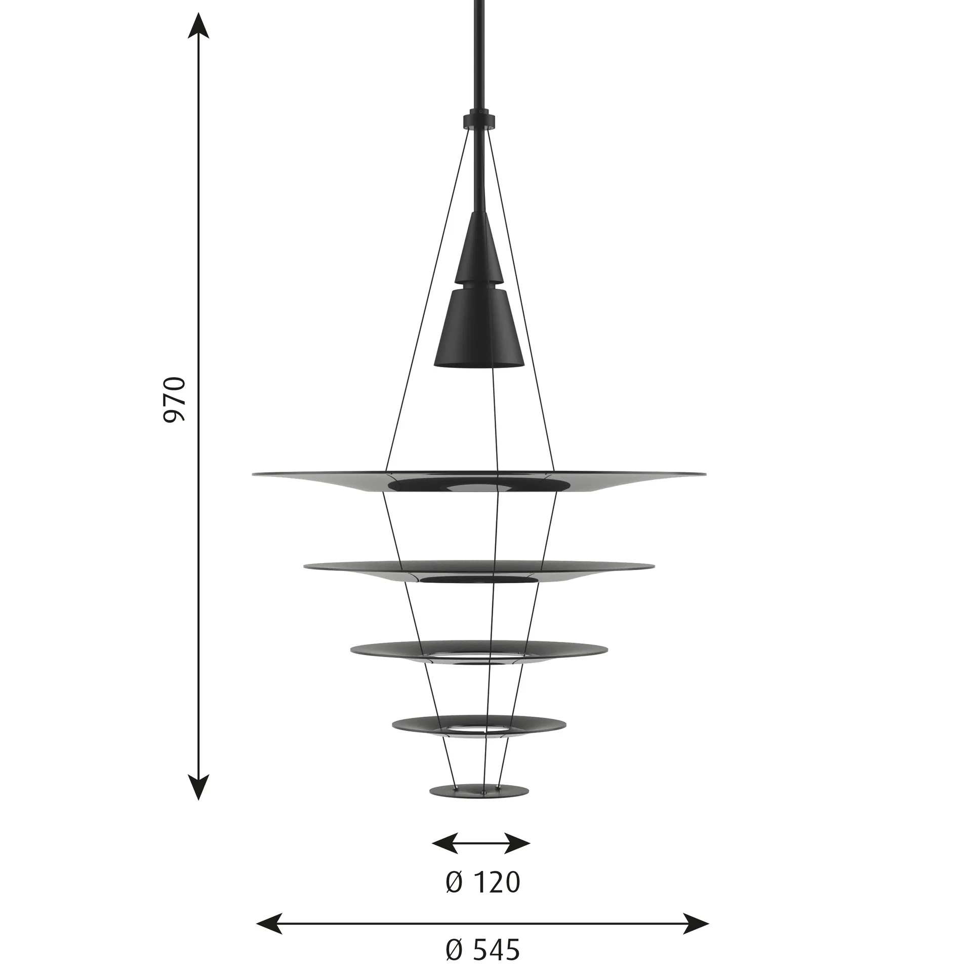 Enigma 545 Pendelleuchte, Schwarz Louis Poulsen