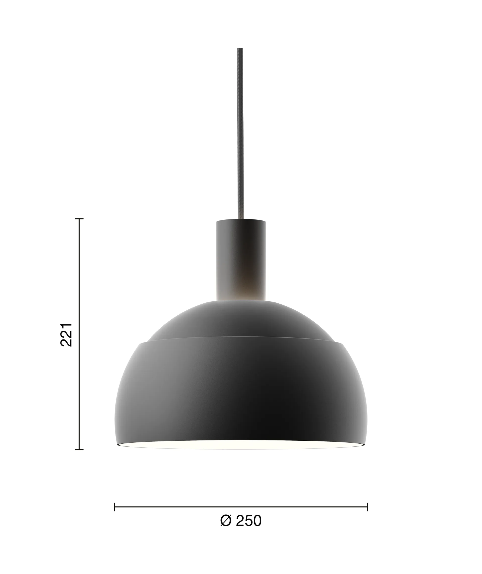 FJ Elements Pendelleuchte Ø25 cm, Black Louis Poulsen