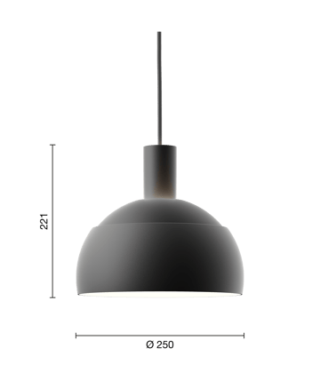 FJ Elements Pendelleuchte Ø25 cm - Black - Louis Poulsen